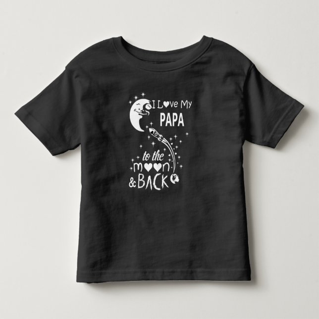 Camiseta Infantil Eu amo meu papai até a lua e de volta (Frente)