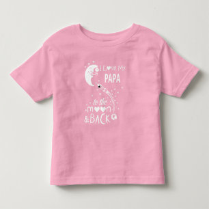 Camiseta Infantil Eu amo meu papai até a lua e volta