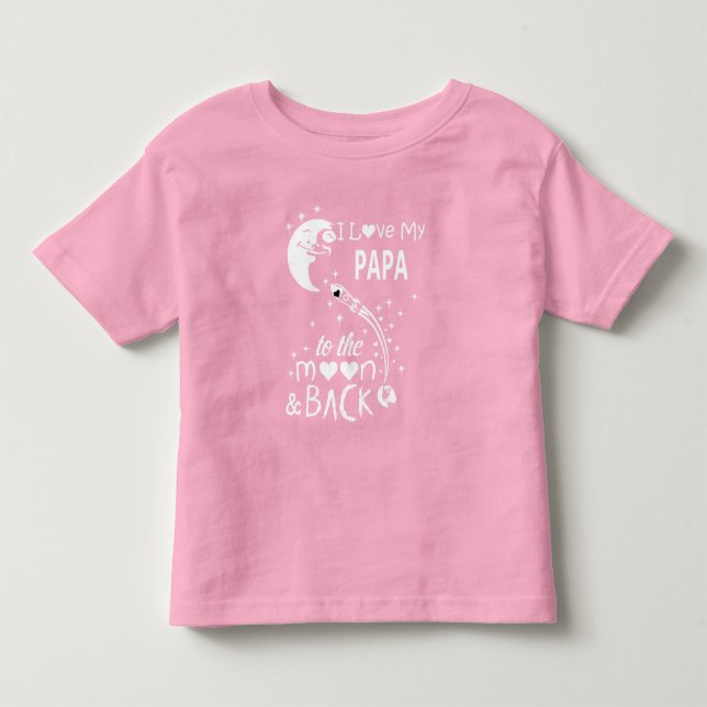 Camiseta Infantil Eu amo meu papai até a lua e volta (Frente)
