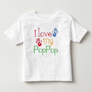 Camiseta Infantil Eu amo meu PopPop (Handprints)