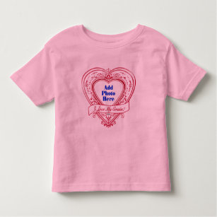 Camiseta Infantil Eu Amo Meu Primo! Foto de Corações Vermelhos