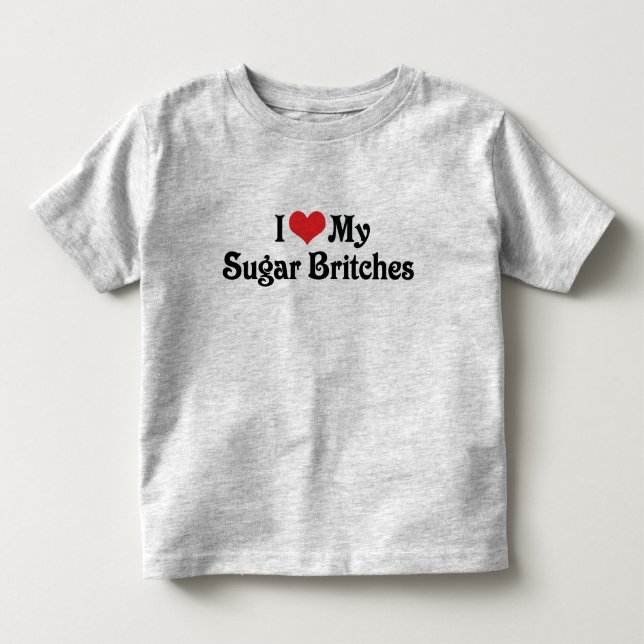Camiseta Infantil Eu Amo Meu Sugar Britches (Frente)