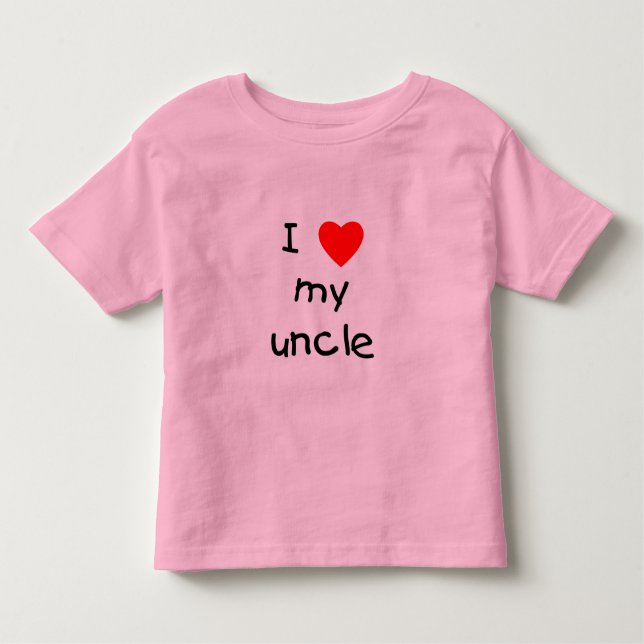 Camiseta Infantil Eu amo meu tio (Frente)