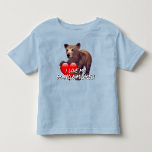 Camiseta Infantil "Eu Amo Meu Tio!" Cubo de Urso