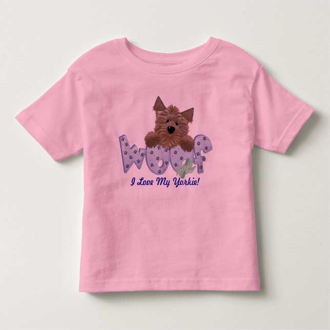 Camiseta Infantil Eu amo meu Yorkie! (Frente)