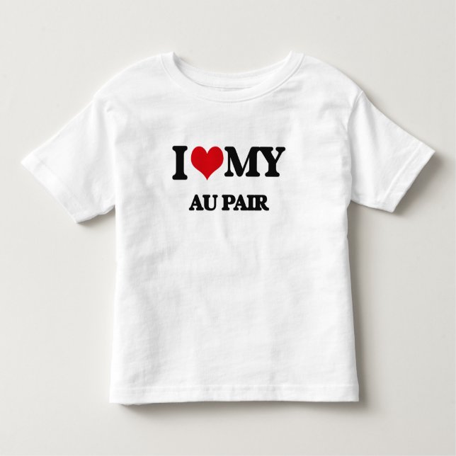 Camiseta Infantil Eu amo meus pares de Au (Frente)