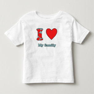 Camiseta Infantil Eu amo minha família