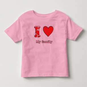 Camiseta Infantil Eu amo minha família