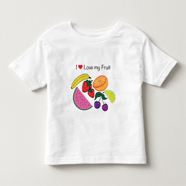 Camiseta Infantil Eu amo minha Fruta... (Frente)