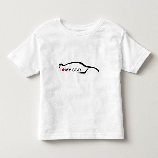Camiseta Infantil Eu amo minha GT-r - skyline GT-r de Nissan (Frente)