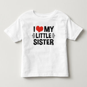 Camiseta Infantil Eu amo minha irmã mais nova