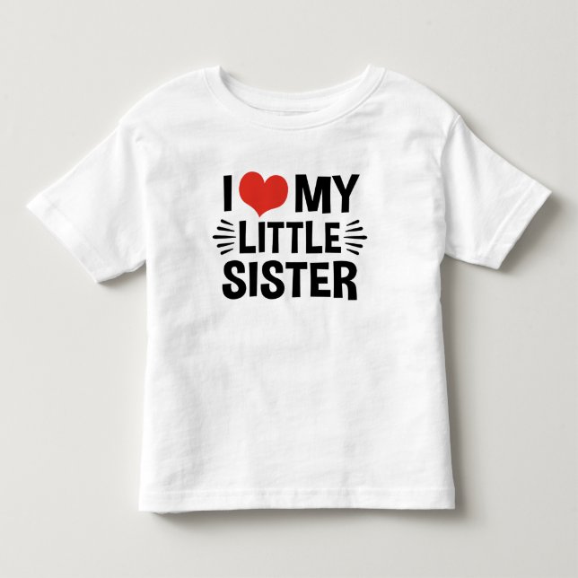 Camiseta Infantil Eu Amo Minha Irmã Pequena (Frente)