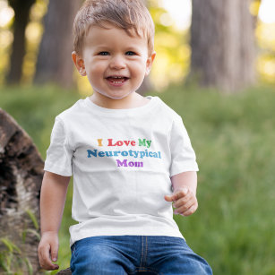 Camiseta Infantil Eu Amo Minha Mãe Neurotípica Engraçada Autismo Bon