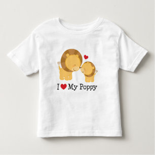 Camiseta Infantil Eu amo minha papoila
