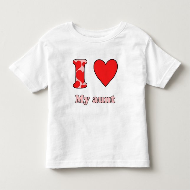 Camiseta Infantil Eu amo minha tia (Frente)