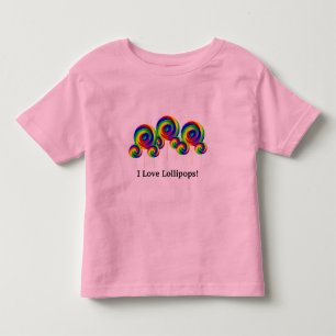 Camiseta Infantil Eu amo miúdos do t-shirt dos pirulitos