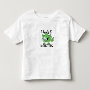 CAMISETA INFANTIL EU AMO MONSTRES