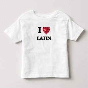 Camiseta Infantil Eu amo o latino