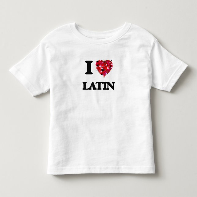 Camiseta Infantil Eu amo o latino (Frente)