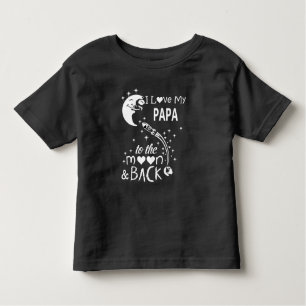 Camiseta Infantil Eu amo o meu pai à lua e de volta