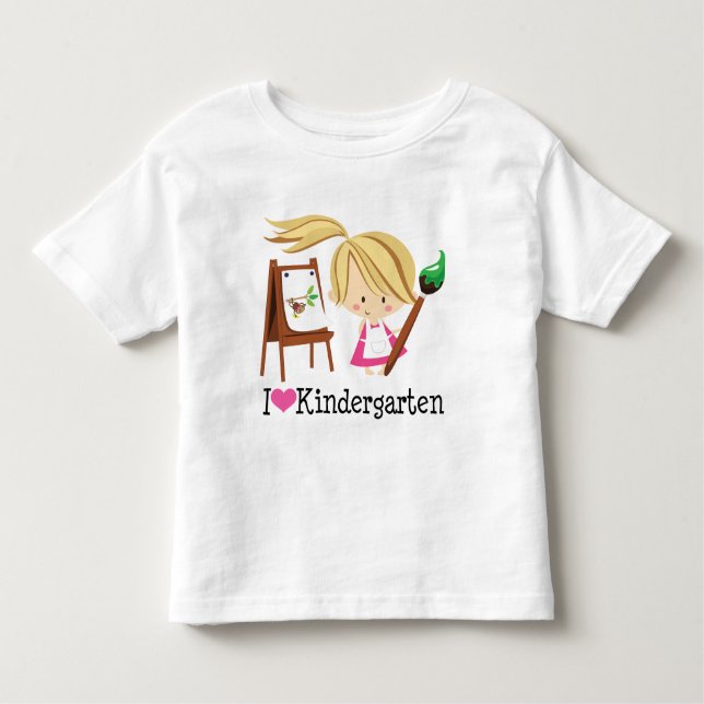 Camiseta Infantil Eu amo o presente do jardim de infância (Frente)