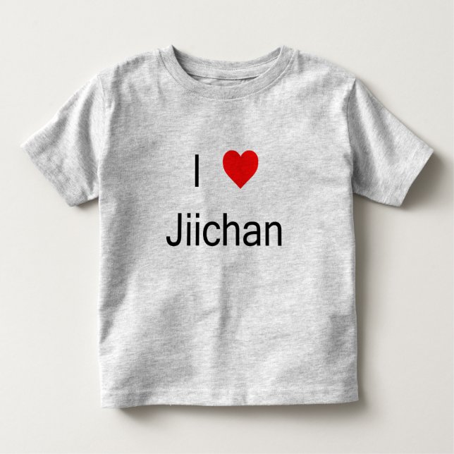 Camiseta Infantil Eu amo o t-shirt de Jiichan (Frente)