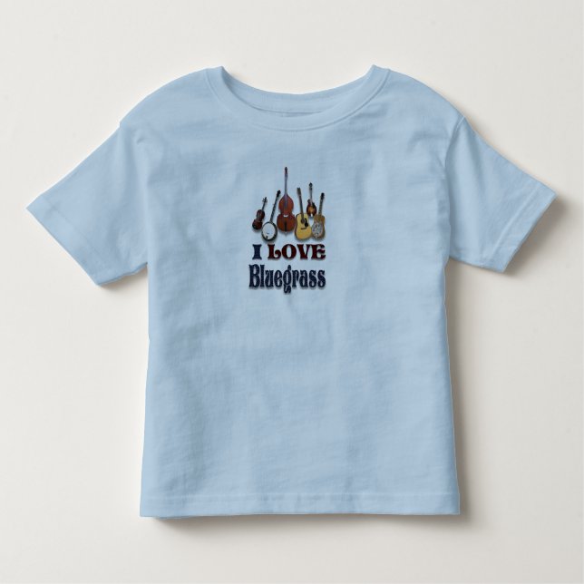 Camiseta Infantil EU AMO O T-SHIRT DO BLUEGRASS-----------Pione do (Frente)