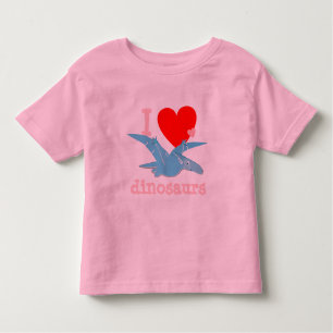 Camiseta Infantil Eu amo o t-shirt dos miúdos dos dinossauros