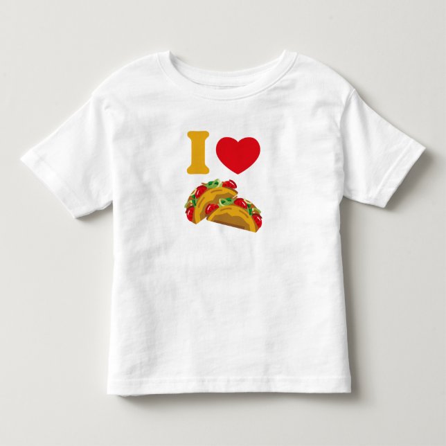 Camiseta Infantil Eu amo o Tacos (Frente)
