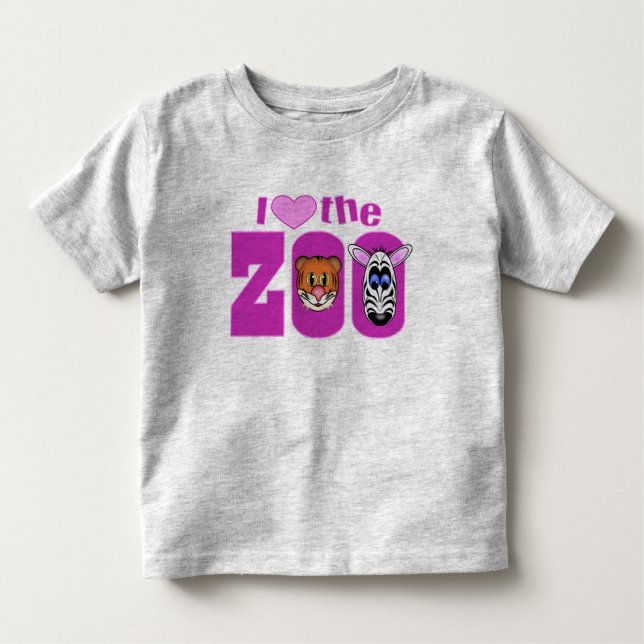Camiseta Infantil Eu amo o zoológico (Frente)