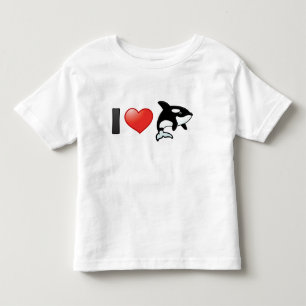 Camiseta Infantil Eu amo orcas