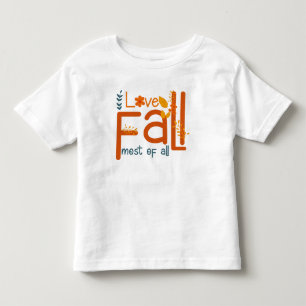 Camiseta Infantil Eu Amo Outono Mais Que Tudo – Design Estético de O
