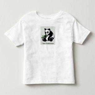 Camiseta Infantil Eu amo Peras de Panda - Amante de os animais - Vid