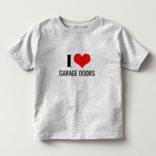 Camiseta Infantil Eu Amo Portas de Garagem Presente Divertido de Nat