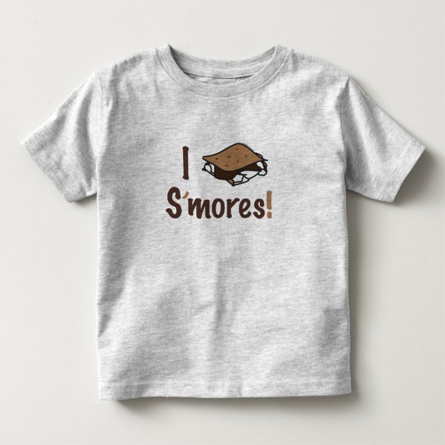 Camiseta Infantil Eu Amo S'mores T Shirt (Frente)
