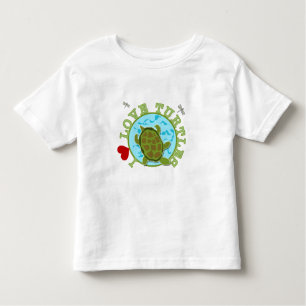 Camiseta Infantil Eu amo tartarugas
