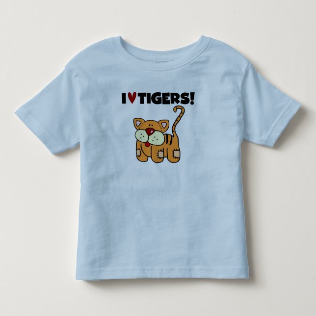 Camiseta Infantil Eu amo tigres (Frente)