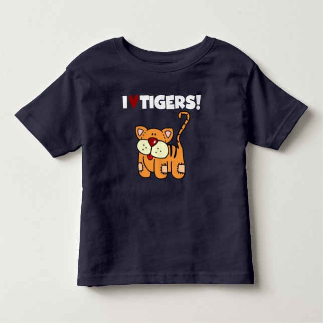 Camiseta Infantil Eu Amo Tigres (Frente)