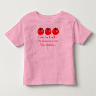 Camiseta Infantil Eu amo tomates!