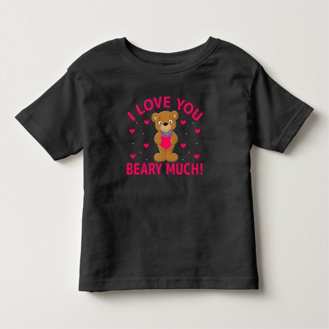Camiseta Infantil Eu Amo Você Beber Muito Urso De Teddy (Frente)