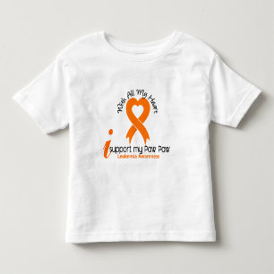 Camiseta Infantil Eu apoio minha leucemia da pata da pata