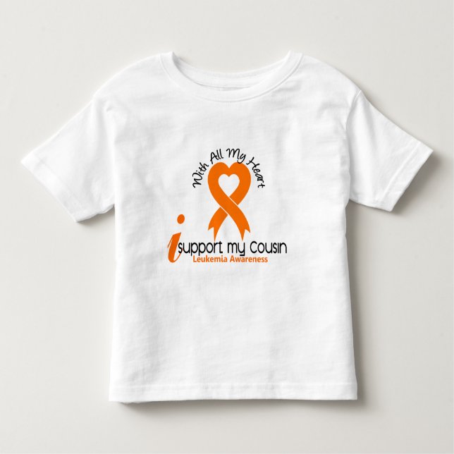 Camiseta Infantil Eu apoio minha leucemia do primo (Frente)