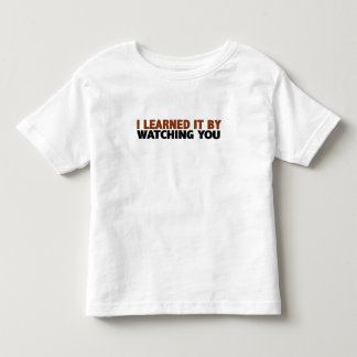 Camiseta Infantil Eu aprendi-o olhando o