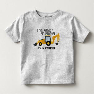 Camiseta Infantil Eu cavei sendo um grande irmão construtor NOME
