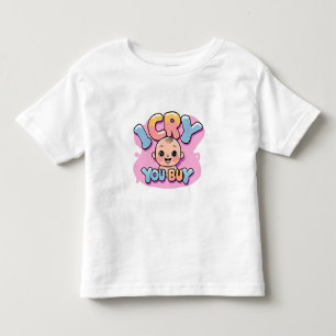Camiseta Infantil Eu Choro Você Compra Citação Divertida do Bebê Che