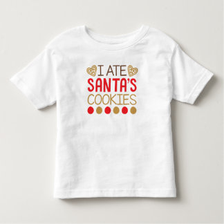 Camiseta Infantil Eu comi Papais noeis Cookies Presente de Natal