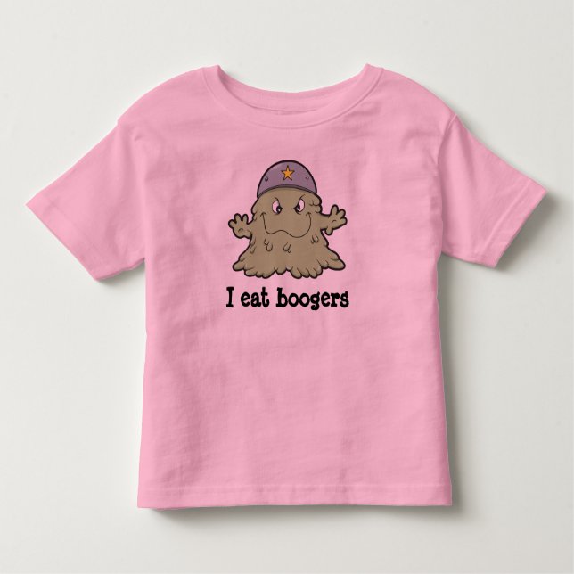Camiseta Infantil Eu como o t-shirt dos boogers para crianças (Frente)