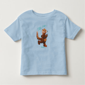 Camiseta Infantil Eu corro Corrida Red Panda Sticker