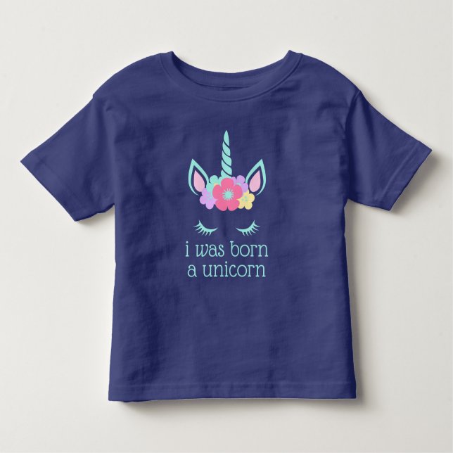 Camiseta Infantil Eu Era Nascer Unicórnio (Frente)