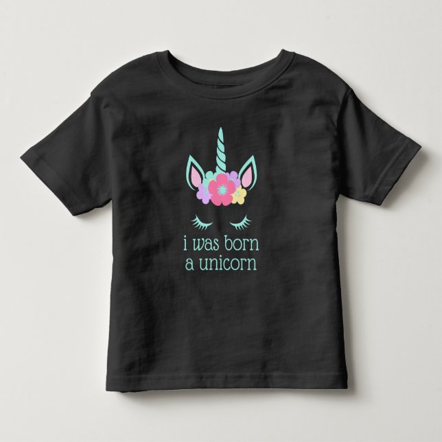 Camiseta Infantil Eu Era Nascer Unicórnio (Frente)